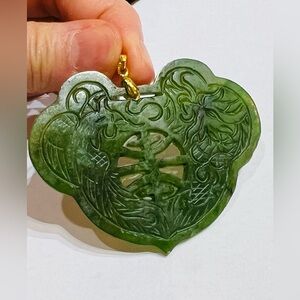 Dark green Jade  pendant